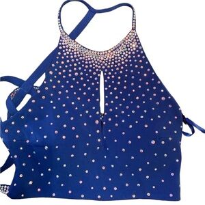 Jovani Crop Top Royal Blue